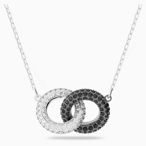Stone Necklace, Multi colored, Rhodium plated