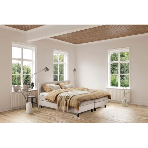 Beddenleeuw Boxspring Bed Isabella 180x200 Incl. Pocketmatras Hoofdbord Ecru