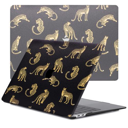 Lunso - cover hoes - MacBook Air 13 inch (2020) - Leopard Black