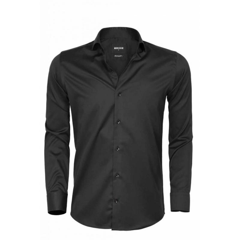 Overhemd Lange Mouw 75563 Prato Black