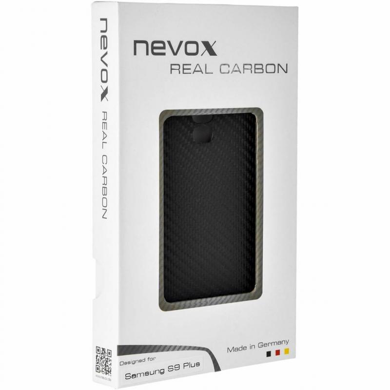 Nevox Nevox Originele Carbon Back Cover Hoesje voor de Samsung Galaxy S9 Plus Zwart