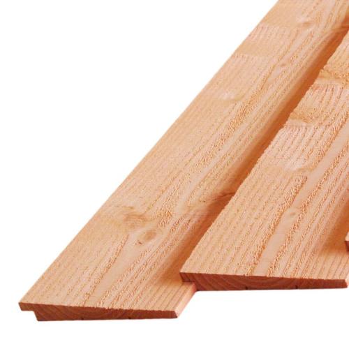Zweeds rabat potdekselplank lariks Douglas 1,2 2,5 x 19,5 cm (3,00 mtr) gezaagd