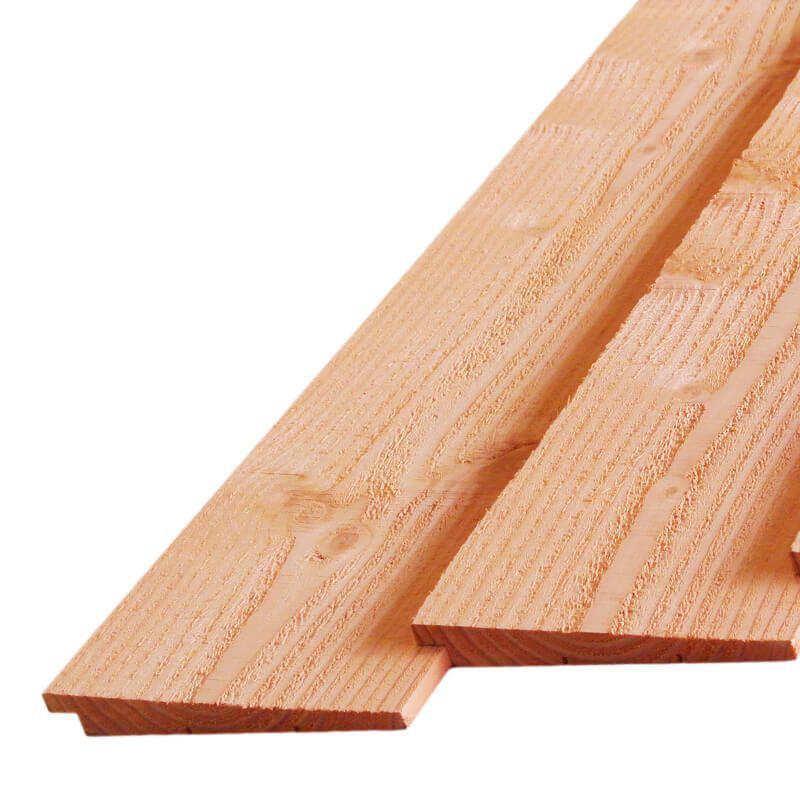 Zweeds rabat potdekselplank lariks Douglas 1,2 2,5 x 19,5 cm (3,00 mtr) gezaagd
