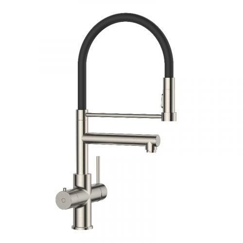 4-in-1 kokend water kraan set RVS - flexibele slang