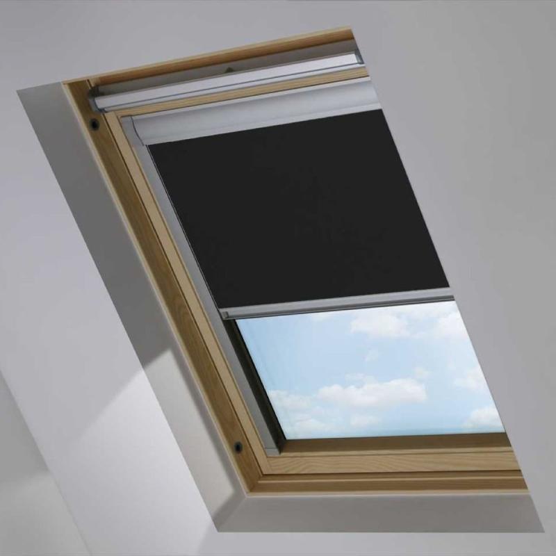 Dakraamgordijn voor Roto 559 6 11, Jet Black