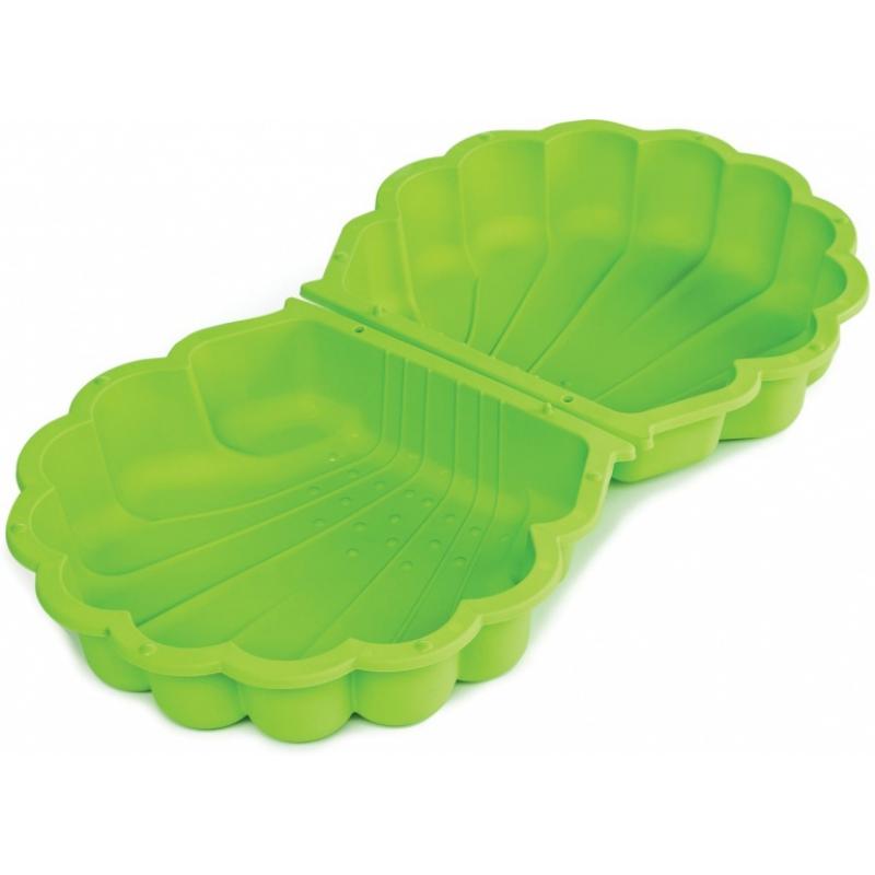 Paradiso Toys zandbak met deksel Schelp 87 x 78 x 18 cm groen