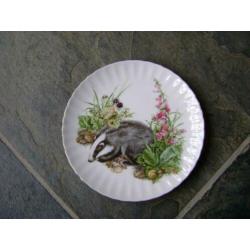 3 wandbordjes - bordjes - porselein - natuur - dieren