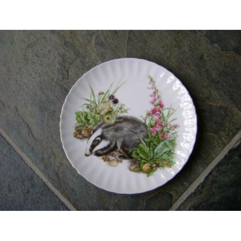 3 wandbordjes - bordjes - porselein - natuur - dieren