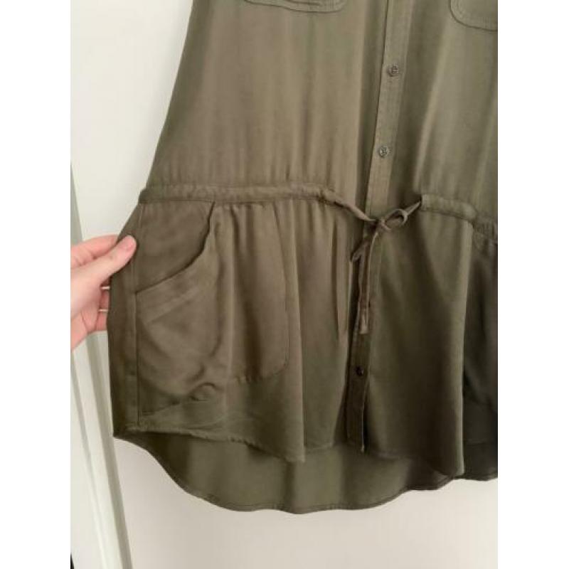 Groene overhemd jurk tuniek maat L
