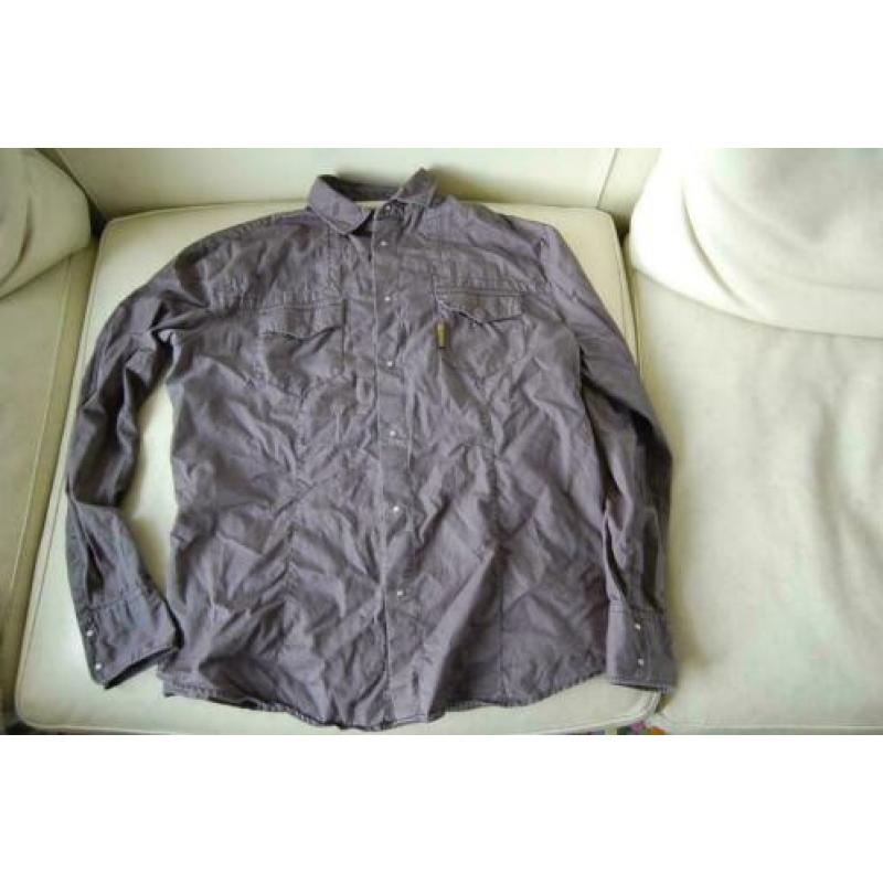 ARMANI JEANS GRIJS overhemd MAAT 3XL XL L