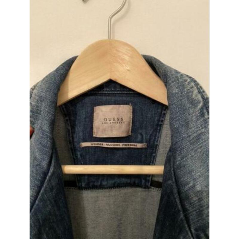 Guess jeans jack met leren mouwen