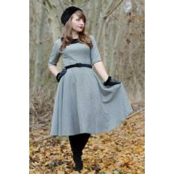 Hell Bunny Jackson houndstooth pinup jurk maat s