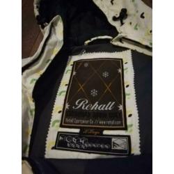 Snowboardjas Rehall wit met patroontje maat L