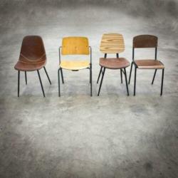 RETRO STOELEN SCHOOLSTOELEN Stanly Binkie stoel Scuola 816