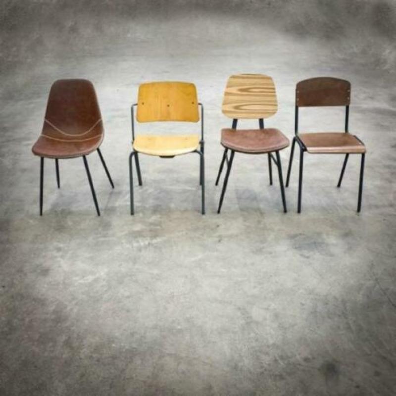 RETRO STOELEN SCHOOLSTOELEN Stanly Binkie stoel Scuola 816