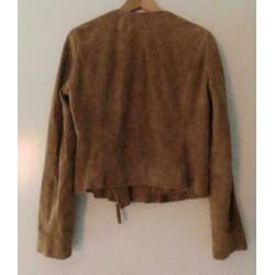 PINKO crazy chiodo bruin suede jack maat 38