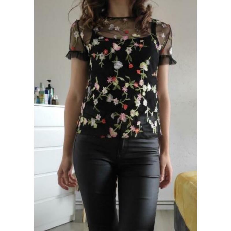 Nieuw uniek set rok blouse zomer rokje maat s handgemaakt