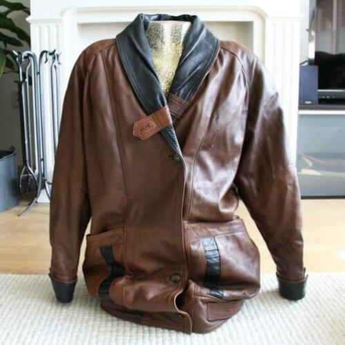 Soepele Leren Vintage Dames Jas (M) winterjas