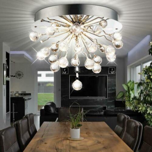 Luxe LED-Plafondlamp Eetkamer Woonkamer Chroom Kristallen