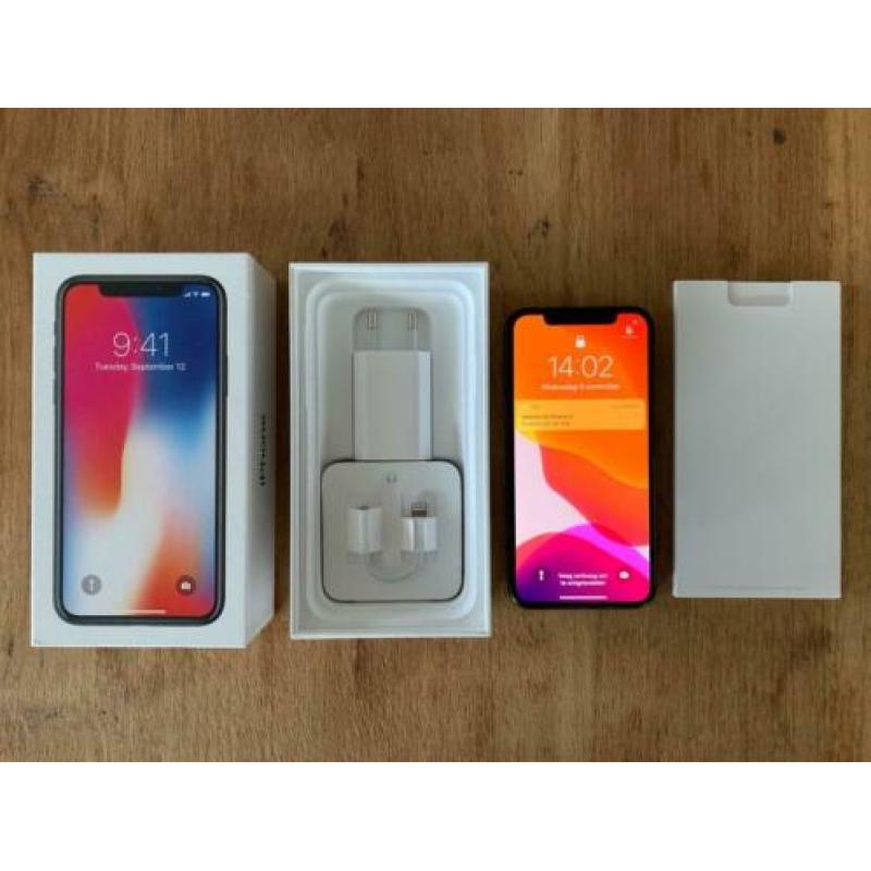 iphone X 64GB Space Grey | Met bon en garantie