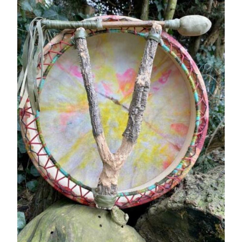 Sjamanendrum Koe 42 cm 1e & 3e Chakra
