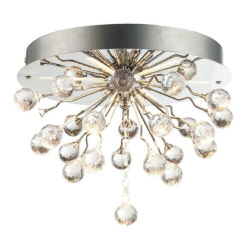 Luxe LED-Plafondlamp Eetkamer Woonkamer Chroom Kristallen