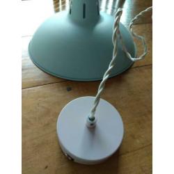 Mooie hanglamp blauw met roze