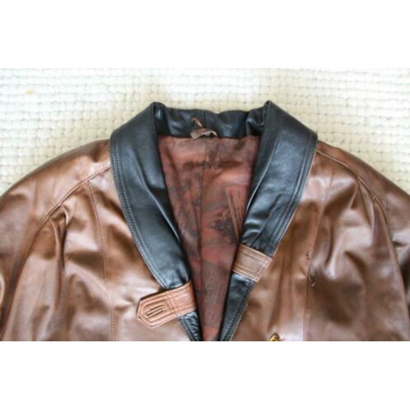 Soepele Leren Vintage Dames Jas (M) winterjas