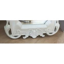 Roomkleurige spiegel (brocant, barok)
