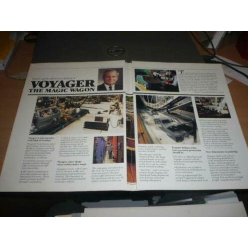 Zeldzame USA Folder PLYMOUTH VOYAGER modellen 1984