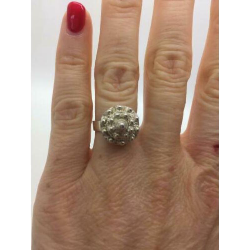 H316 Prachtige zilveren ring Zeeuwse knoop
