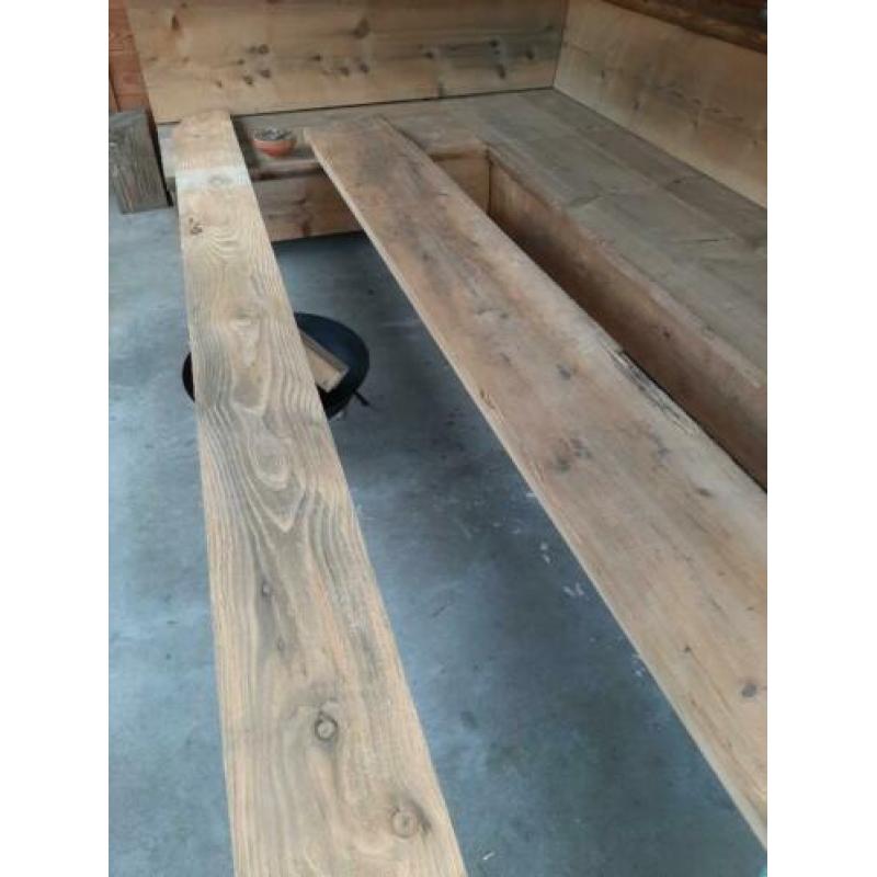 Oude planken 50 mm dik. 80 jaar oud. Hemlock