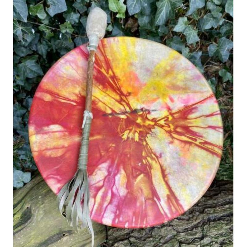 Sjamanendrum Koe 42 cm 1e & 3e Chakra