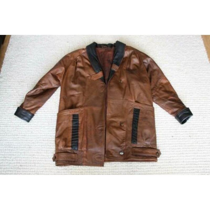 Soepele Leren Vintage Dames Jas (M) winterjas