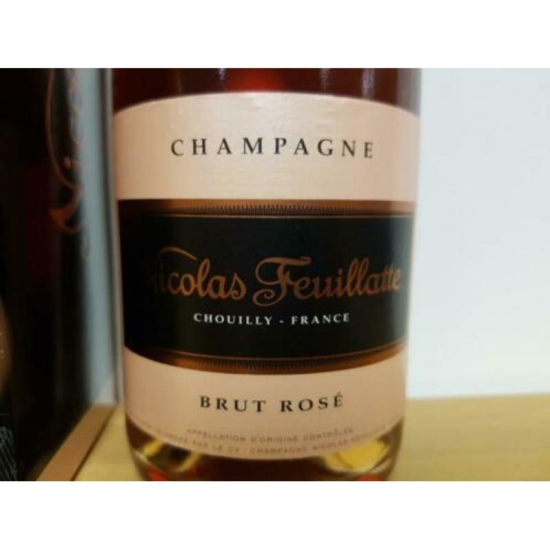 Limited edition Nicolas feuillatte brut rose champagne 5 st!