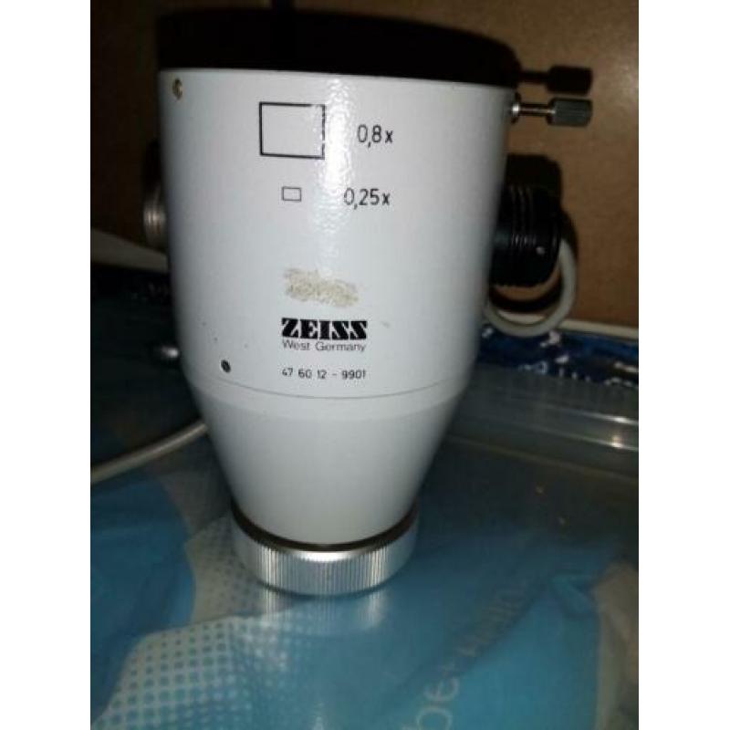 Zeiss 4x5" adapter voor microscoop + controleunit MC63A