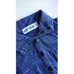 Tof, blauw gemeleerd jurkje, Kik Kid, maat 62