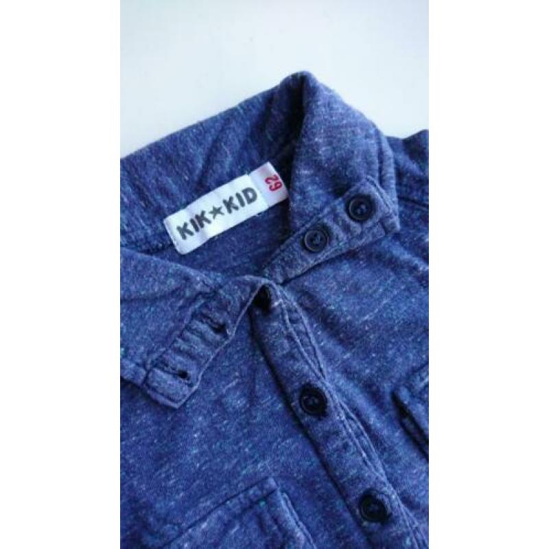 Tof, blauw gemeleerd jurkje, Kik Kid, maat 62