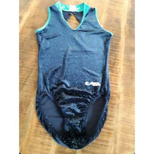 Nieuw Moreau turnpakje maat T0 (=168) "blauw glitter"