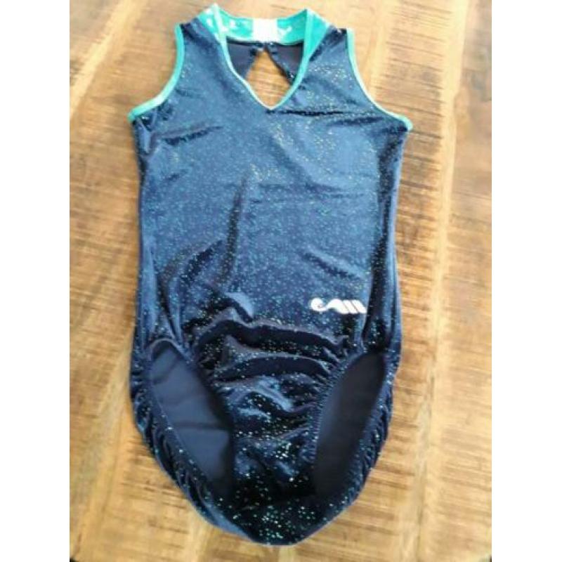 Nieuw Moreau turnpakje maat T0 (=168) "blauw glitter"