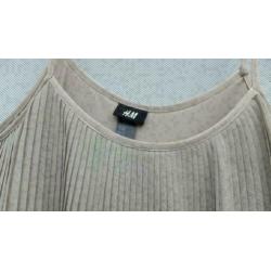 H&M leuke beige kronkel plissé tuniek mt L