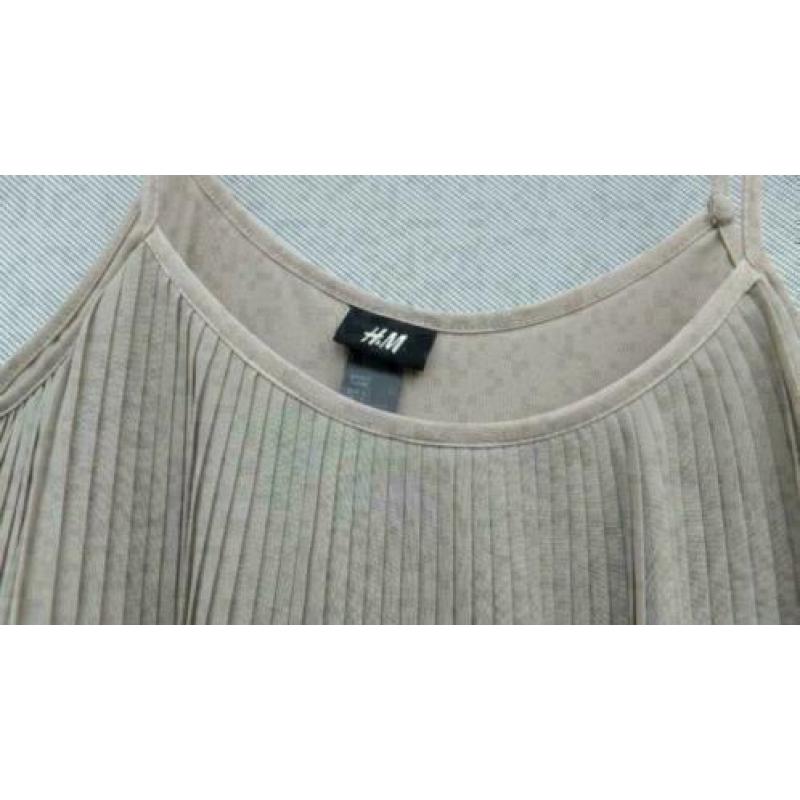 H&M leuke beige kronkel plissé tuniek mt L