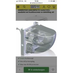 Nieuw in doos sanibroyeur sanicompact comfort eco