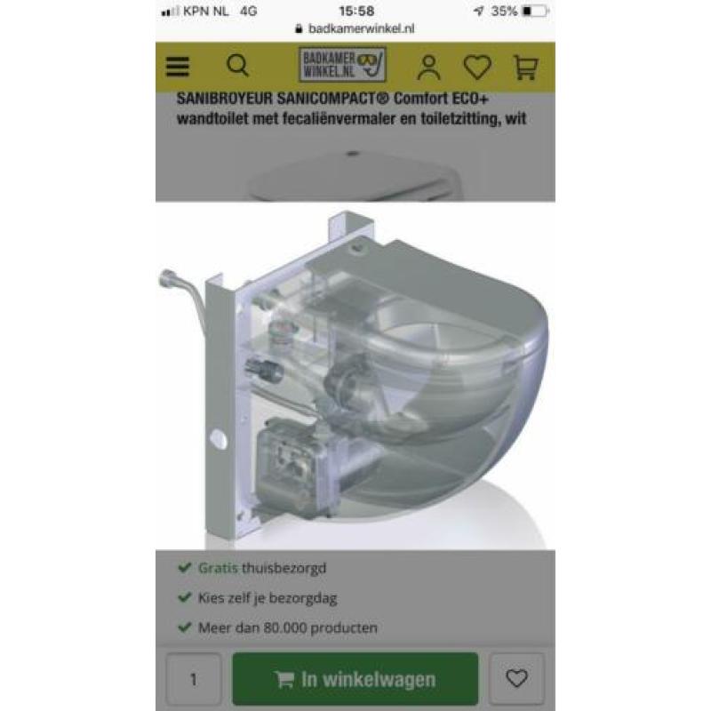 Nieuw in doos sanibroyeur sanicompact comfort eco