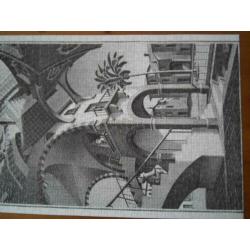 M. C. Escher puzzel high and low