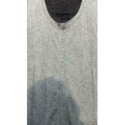 DOLCE VITA dubbellaags grijs/zwart stretch tuniek mt M