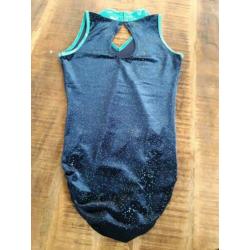 Nieuw Moreau turnpakje maat T0 (=168) "blauw glitter"