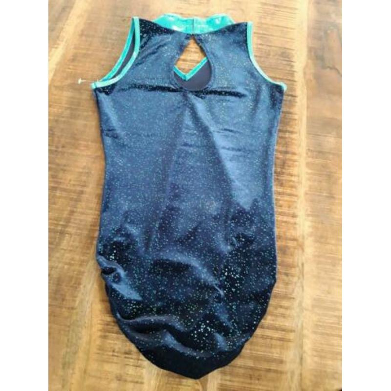 Nieuw Moreau turnpakje maat T0 (=168) "blauw glitter"