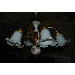 leuke hanglamp met glazen kapjes