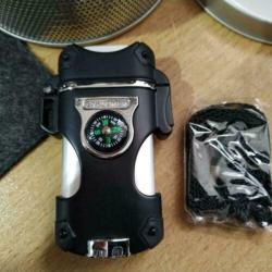 Aansteker Exploer zilver met zwart